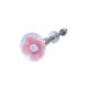 Pink Flower Engraved Glass Dresser Knobs